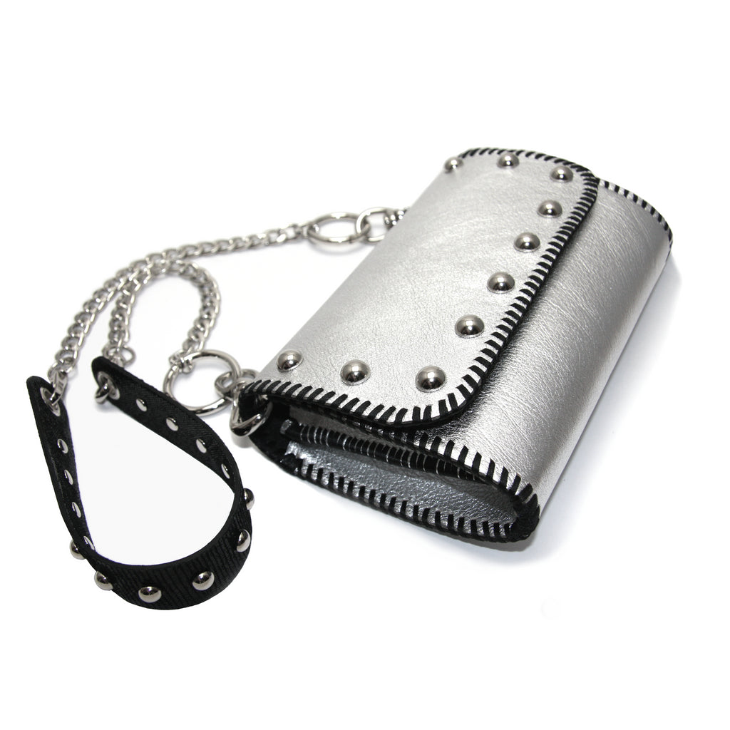 Metallic Silver Small Shoulder Bag
