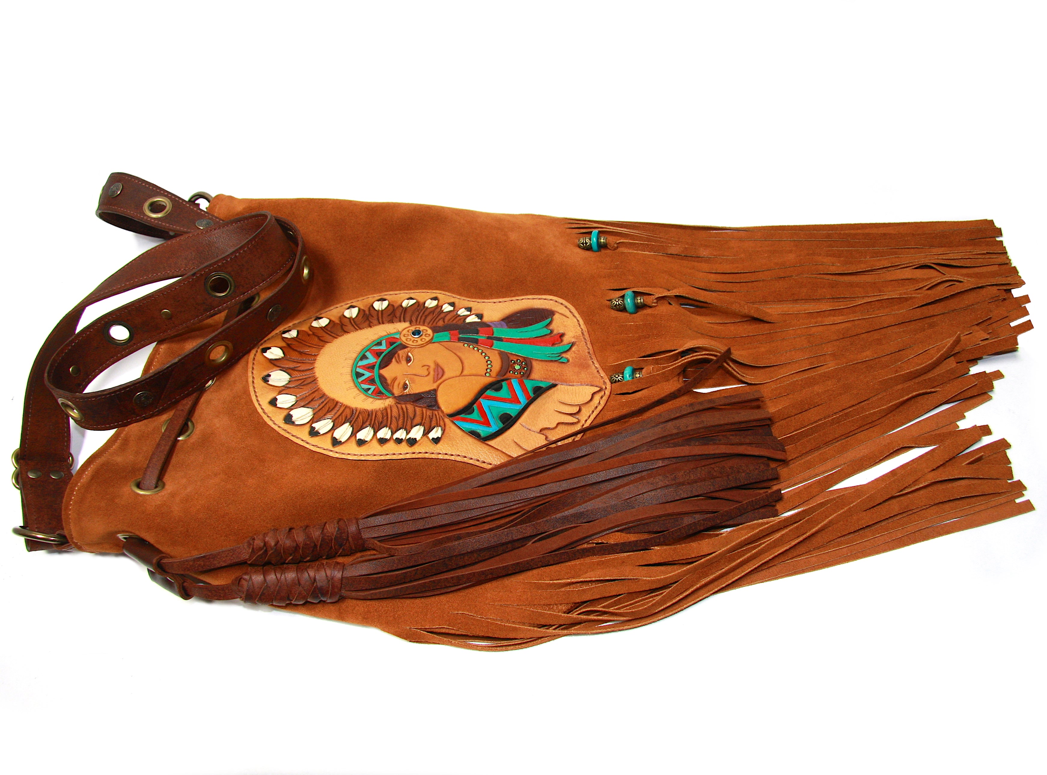 Tooled Leather Indian Chief