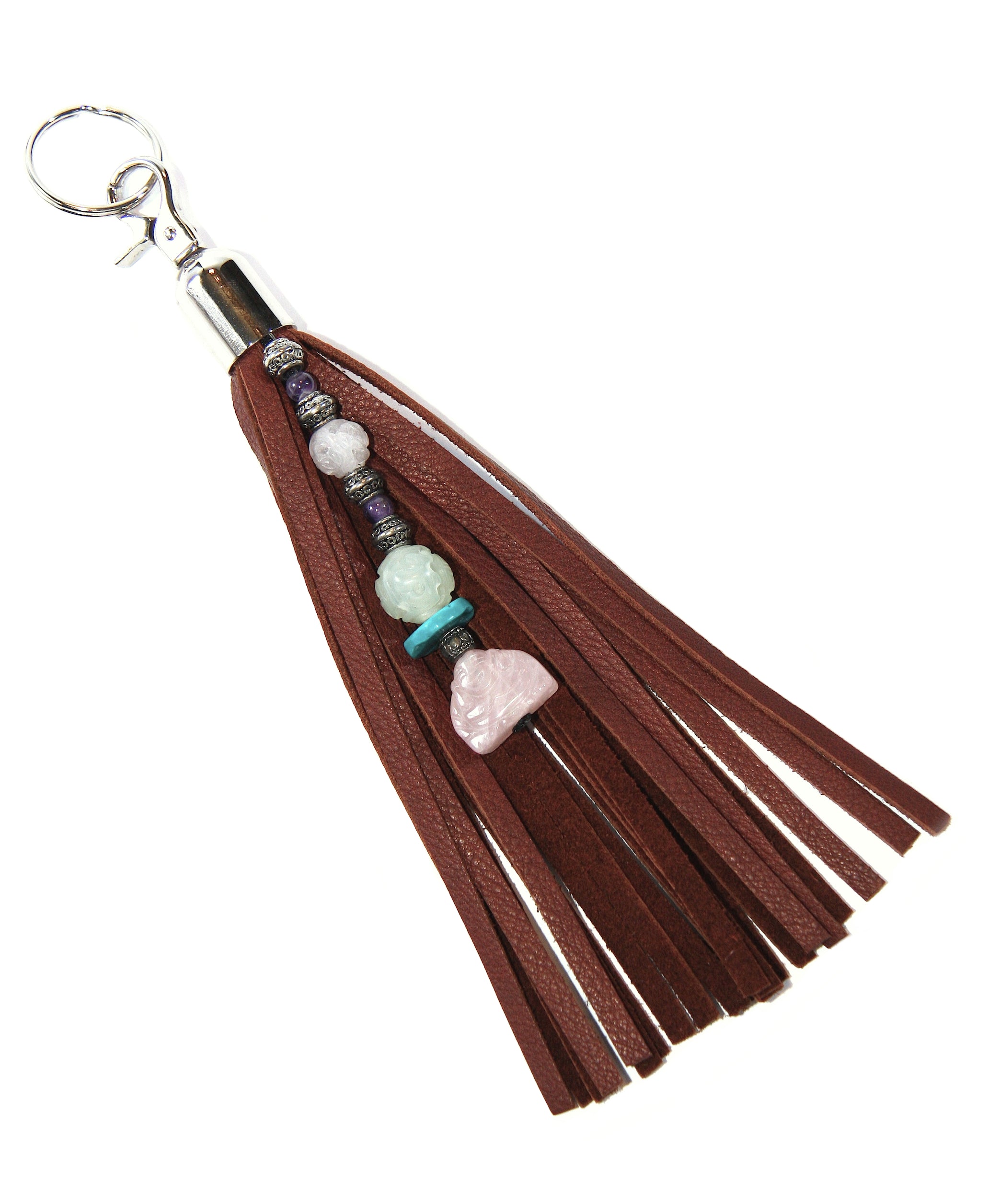 Bag Charm With Double Tassel for Purses & Totes Faux Suede Leather - Etsy |  Diy leather tassel, Diy leather bag, Purse charms diy